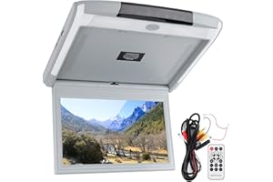 Car Flip Down Monitor, 11.6in 1080P HD LED Display Roof Mount Car Overhead Monitor Built-in Speaker, Remote Control Car Overh