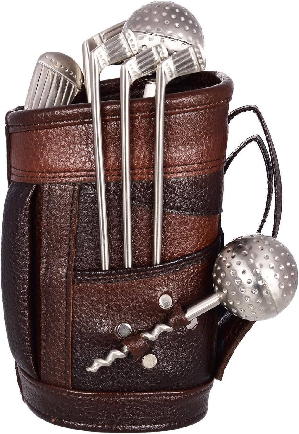 Designer Golf Bar Tool set with leather finish bag By Lavanaya Silver