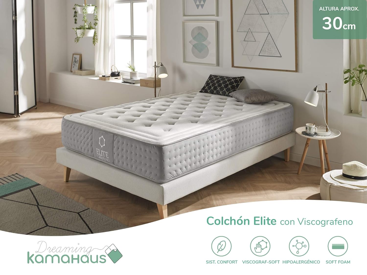 Dreaming Kamahaus Elite Colchón, con Viscografeno-Soft, 120x180 ...
