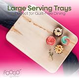 FOOGO Green 50 Disposable Palm Leaf Trays Large 14x10 inch Eco Friendly view 2