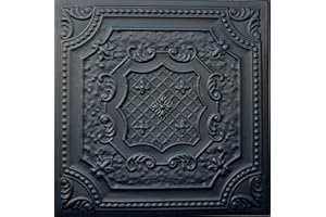 À LA MAISON CEILINGS R126 Bijou and Bee Bee Foam Glue-up Ceiling Tile (21.6 sq. ft./Case), Pack of 8, Black Matte