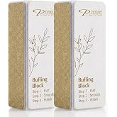 Premier Nail Buffer Block 2 Pack, 3-Step Nail File, Buff Smooth &amp; Shine | Dead Sea nail buffing block, nail buffers for natural nails, buffer block nail file, nail shiner, toenail buffer