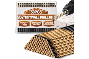 Tondiamo 50 Pcs Drywall Rotor Tips 5/32" Drywall Router Drill Bits HSS Guidepoint Cutting Rotor Tips Cutout Tool for Use with