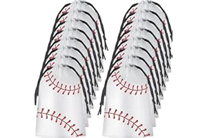 Flutesan 50 Pack Baseball Bag 6 x 8 Inch Plastic Party Favor Snack Bags Baseball Goodie Gift Storage for Kids Boys Birthday Sport Theme Party Supplies