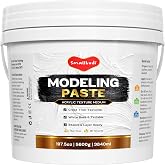 Smallbudi Large Bulk Modeling Paste 3840ml/197.5 oz, High Density Acrylic Medium for Texture Art, Structural Molding Texture Paste for Acrylic Painting, Canvas, Sculpture, Art Projects, DIY, 3D Effect