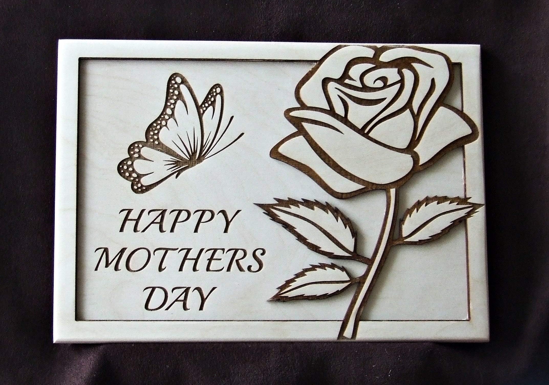 Handmade wooden Mothers day plaque