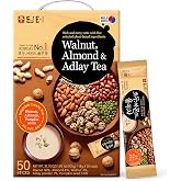Damtuh Walnut Almond Adlay Tea, Korean Yulmu Cha, 50 Sticks | Korean Nut Tea, Adlay Jobs Tears, Roasted Grain Tea, Crunchy Nut Bits, Caffeine Free, 31.75 oz