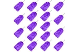 XIPEGPA 18PCS Purple Cheerleading Pom Poms Plastic Cheerleader Pom Poms for Sports Squads Dancing Party Football Basketball Spirit Sports Stage Performance Celebration