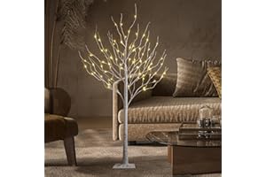 SPIRIT STAR CHRISTMAS CENTER Lighted Birch Tree 6FT 72 LED Artificial Tree for Decoration Inside and Outside, Home Patio Wedding Festival Christmas Decor, Warm White