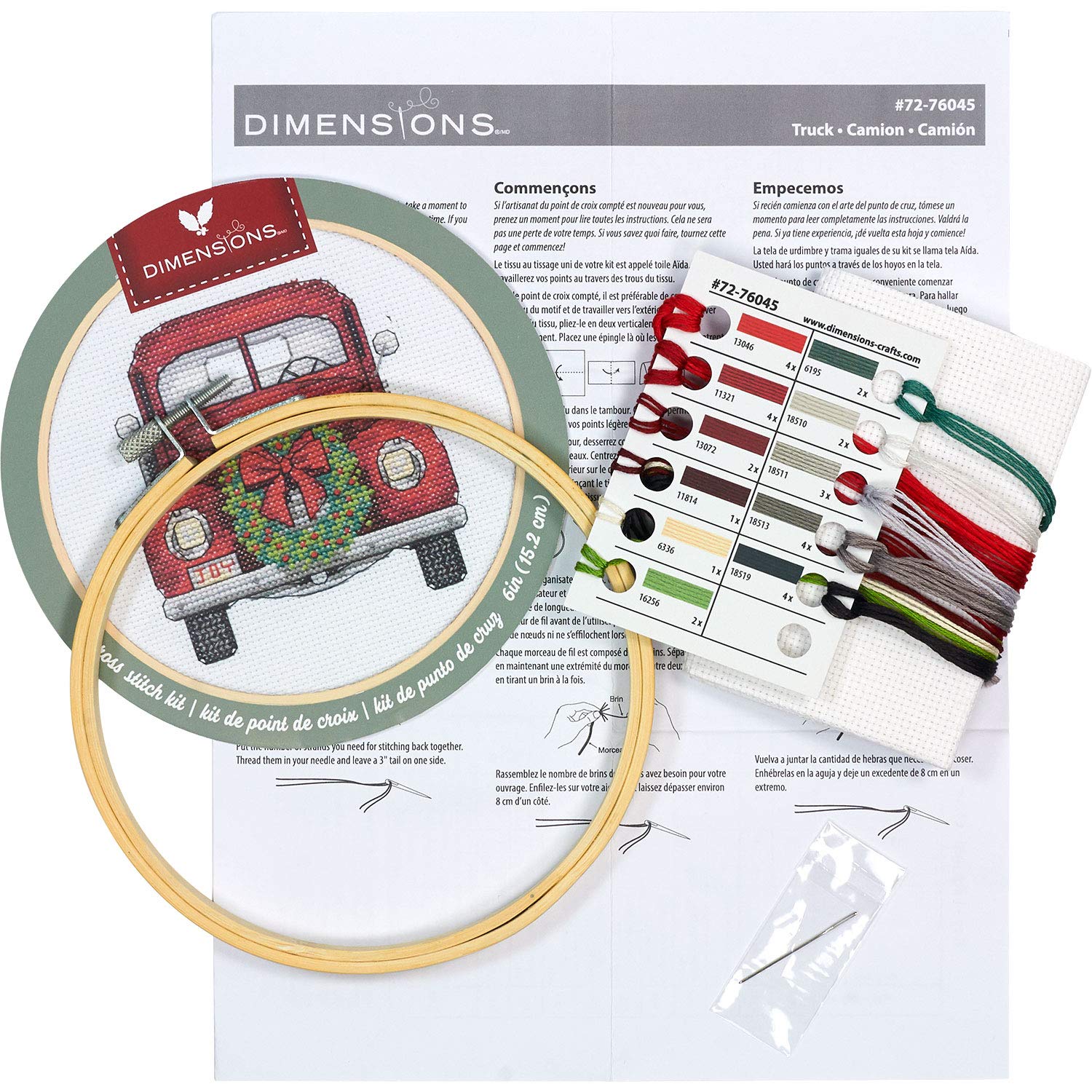 Dimensions Vintage Truck Christmas Counted Cross Stitch Kit, 6