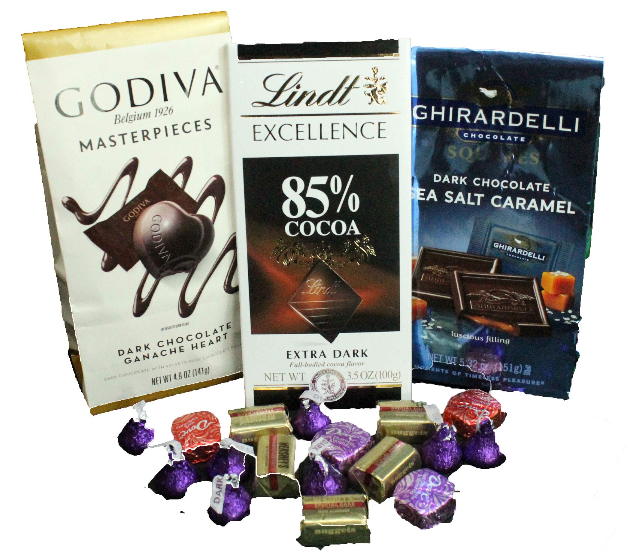 Dark Chocolate Lovers Valentines Day Gift Set Featuring Ghirardelli