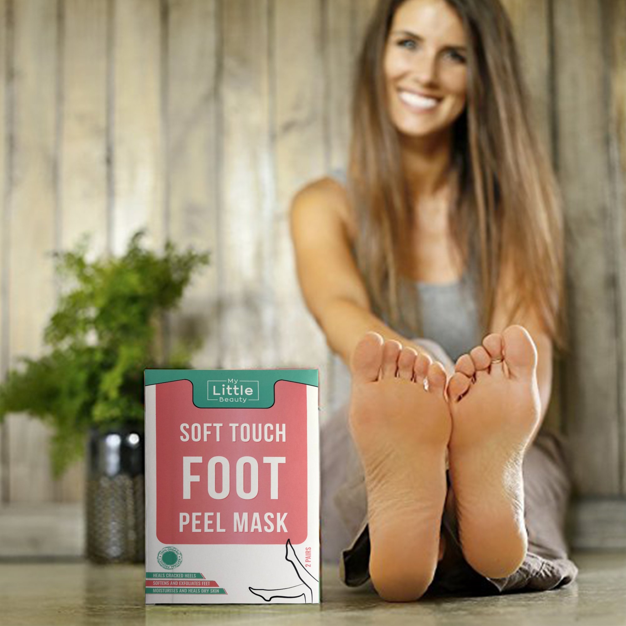 Foot Peel Mask - MY LITTLE BEAUTY - Exfoliating Foot Mask for Dry Skin (2 Pairs per Box)