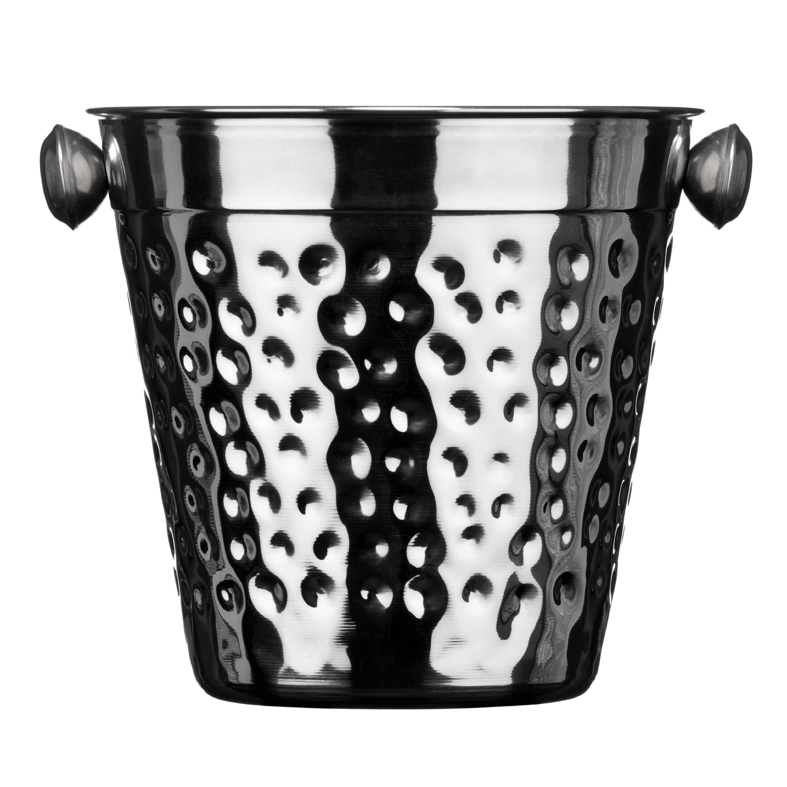 Premier Housewares Ice Bucket Hammered Stainless Steel, H13 x W16 x D14cm, Silver