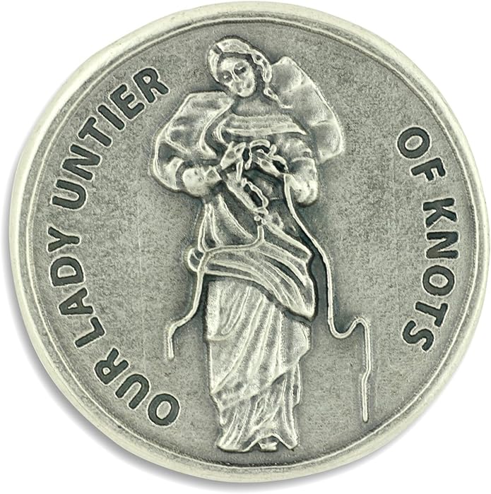 Our Lady Untier of Knots Pocket Token Charm Coin with