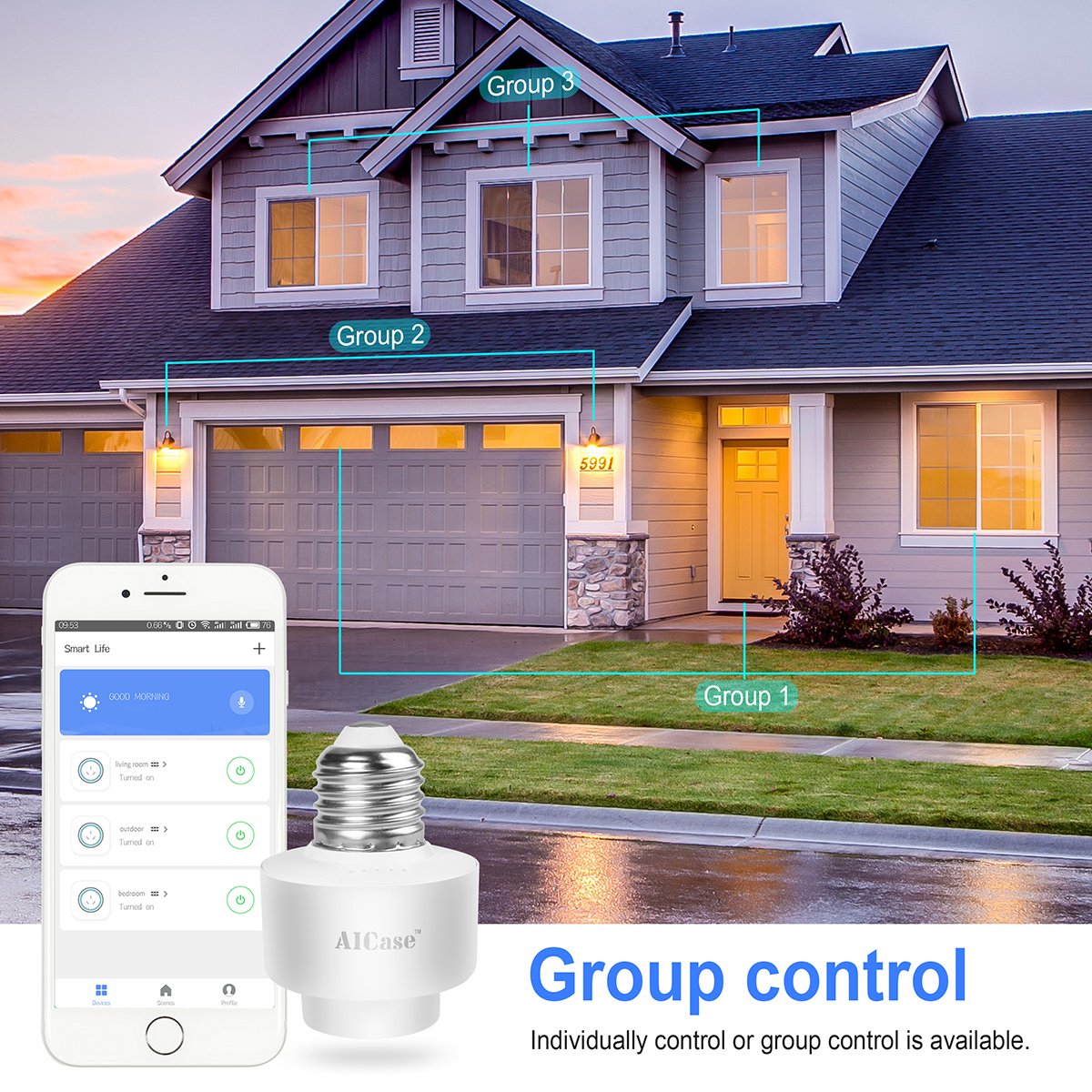 Party-Warmes Weiß AICase Solar Lichterkette Aussen 200 LED Lichterkette