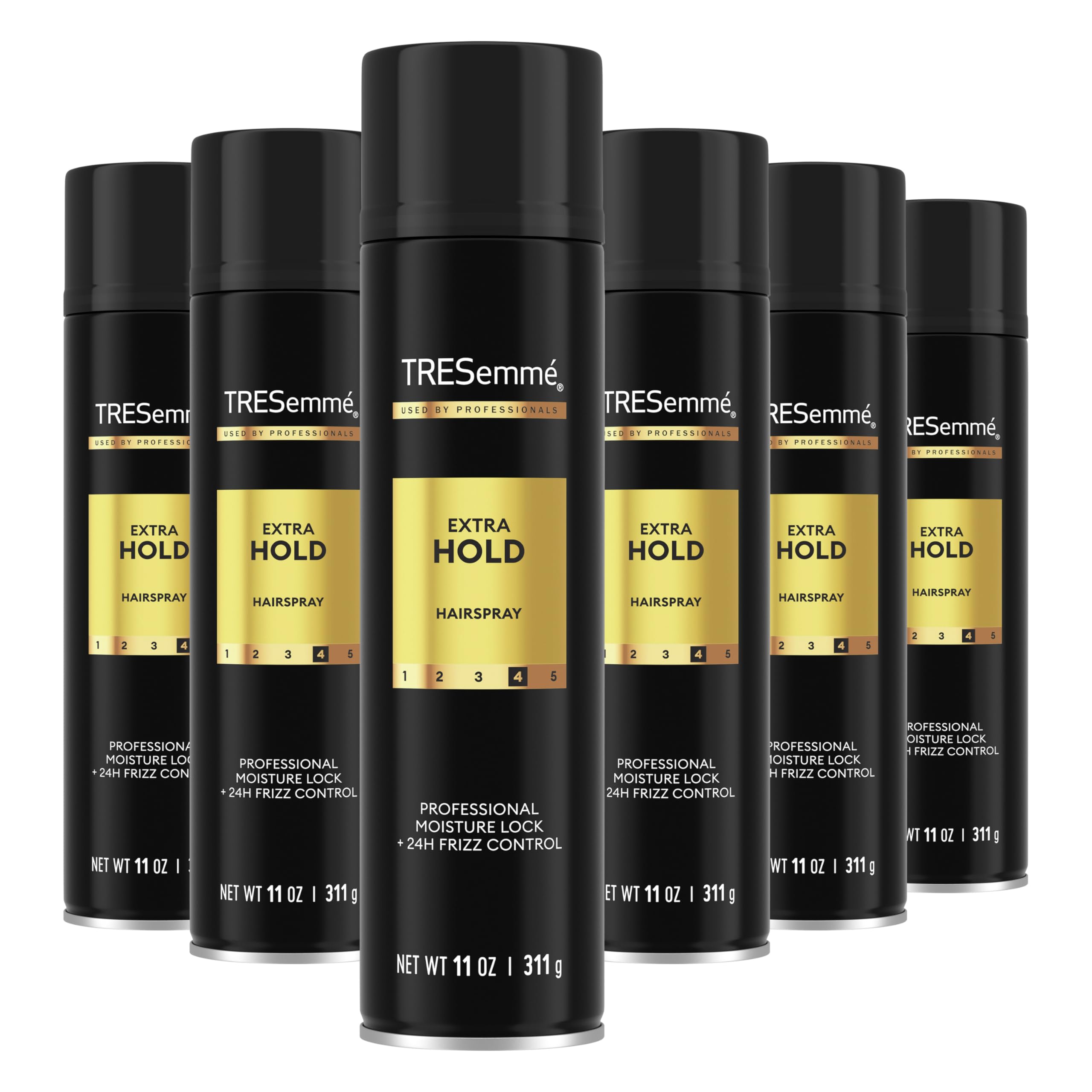 TRESemmé TRES Two Hair Spray 6 Count Extra Hold for Maximum Hold that’s Never Sticky or Stiff Humidity Resistant Hairspray that Sprays on Dry 11 oz