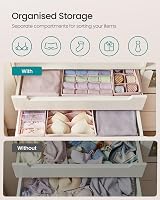 SONGMICS 8-Pack Underwear Drawer Organisers Foldable Dividers Jelly Pink view 3