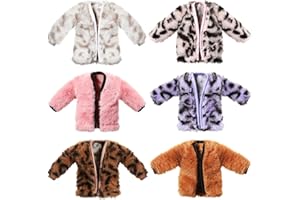 Litherr S 6 Pieces 11.5 Inch Girl Doll Clothes Accessories Winter Coat Doll Clothing Doll Outfits for Girls Birthday Gifts Pr