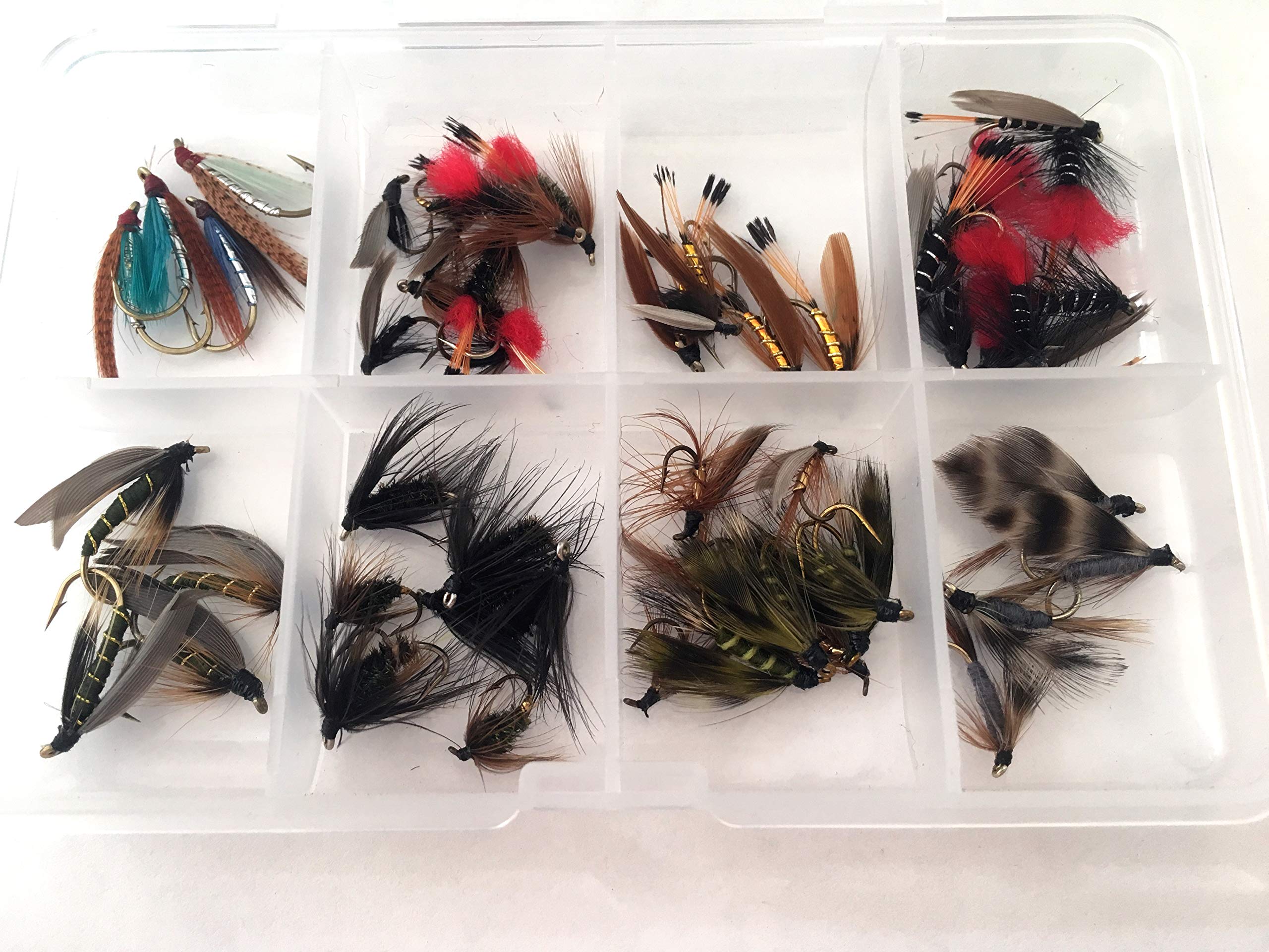 50 plus Fishing Flies WET Selection FLY Selection TROUT more than 50 Flies in BOX PACK#9