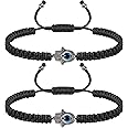 VIBILIA Evil Eye Bracelets for Women Men Handmade Braided Kabbalah Good Luck Bracelet Rope Cord Thread Friendship Bracelet Adjustable String Minimalist Jewelry