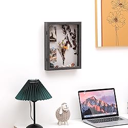 DEMAIKE 8x10 Shadow Box Frame with Linen Back, Wood
