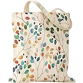Miss Adola Aesthetic Canvas Tote Bag for Women - Sturdy Cloth Cotton Totes Bag with Pattern Shoulder Bag