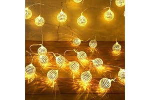 NOSINY 40 Disco Ball String Lights Mirror LED Party String Light Disco Party Decorations for Christmas Wall Tree Outdoor Patio Garden 9.84 Inch Per Piece