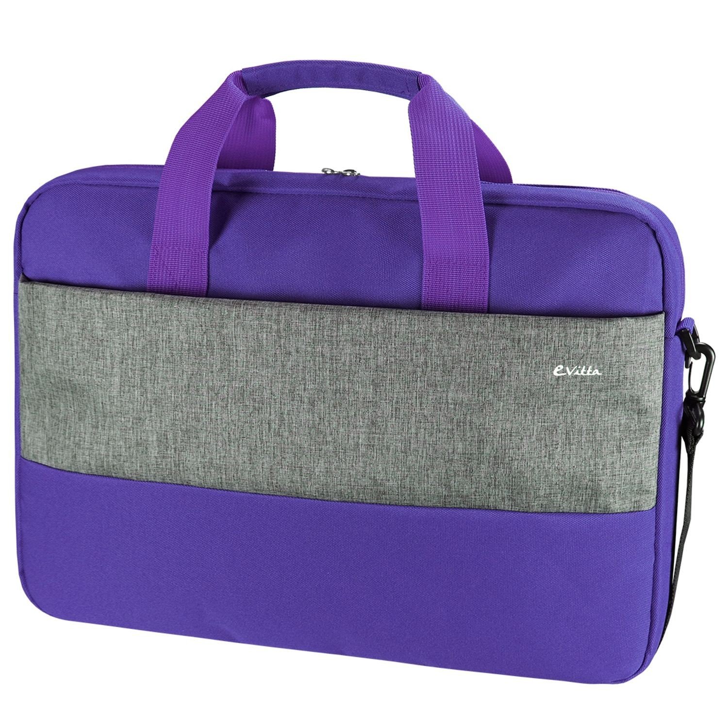 E-Vitta Master Laptop Briefcase 40.6 cm (16 Inches) Briefcase Grey, Purple – Case (Mallin, 40.6 cm (16 Inches), Shoulder Strap, 546 g, Grey, Purple)