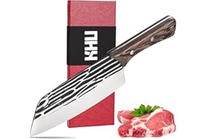 KHU Chef Knife 7.7 inch Butcher Knife Bone Chopper Meat Cleaver Knife Kitchen Knife Set Chopping Knife Cooking Knife with Erg
