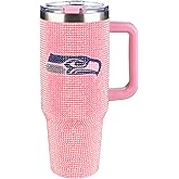 The Memory Company Officially Licensed NFL Game Day Tumbler - 40oz Stainless Steel Double-Wall Insulated Team Color Bling Cup with Team Logo, NFL Licensed Sports Travel Mug with Lid & Straw