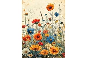 DYAIANGMU Stamping Cross Stitch Kit,Flower Cross Stitch Kit for Adult Beginners, Full Line DIY Cross Stitch Stitching Kit for Home Decor Cross Stitch Patterns 15.7x11.8 inches