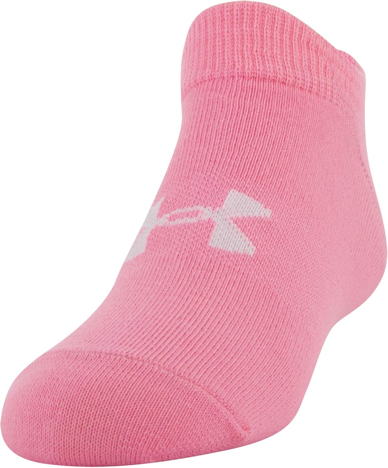 Under Armour Youth Essential 2.0 No Show Socks, 6-Pairs , Mojo Pink Assorted , Shoe Size: Youth 13.5K-4Y: Clothing