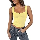 TiulZial Women's Sleeveless Backless Crop Tank Top Sexy Pleated Bustier Sweetheart Neck Strappy Y2K Cami Cropped Tops