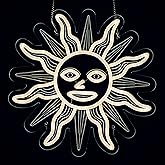 Sun Face Neon Sign,13.8 Inch Giant Sun Light up Sign - Cool Neon Light Wall Decor for Home Karaoke Bar Restaurant Pub Cafe Salon Game Room, USB Powered (13.8 x 13.8 inches, 1Pack)