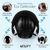 Nesofy Ear Defenders Kids 26dB Noise Cancelling Adjustable Foldable Headband view 3