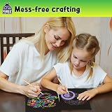Purple Ladybug 65 Sheet Scratch Art Kit Rainbow Glitter for Kids Teens view 6