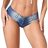Dxyufazhe Sexy Women's Low Rise Stretch Mini Denim Shorts Hot Pants Beach Party Clubwear