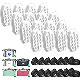 Rellaty Official 32PCS Cat Water Fountain Filters Replacement & Pre-Filter Sponges for 3.2L/108oz Automatic Pet Water Fountain (16 filters +16 sponges)