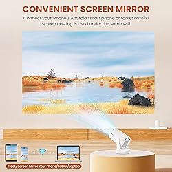 Mini Projector 4K with WiFi Bluetooth 5.4 - Smart