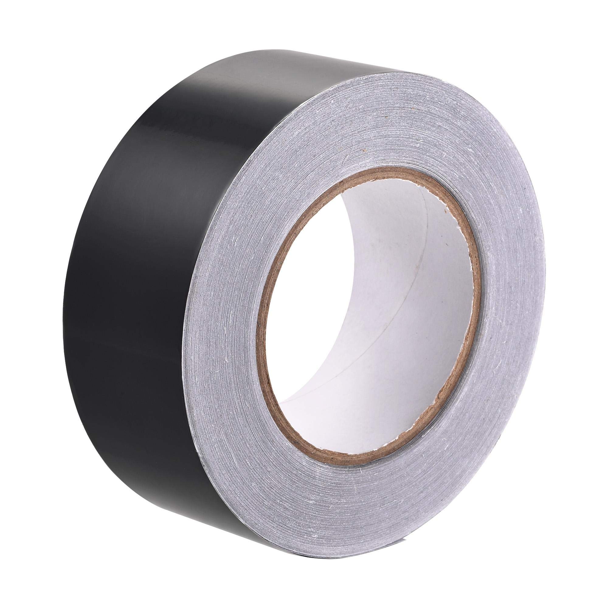 uxcell Aluminum Foil Tape Black Matte Tape Non Reflective 50mmx50m for HVAC, Sealing, Patching Hot and Cold Air Ducts
