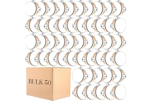 Lukmaa 50 Pcs 4 Inch Tambourine Bulk Drum for Adults Operation Christmas Bulk Items Hand Held Percussion Gift Wood Metal Jingles Musical Educational Drum Instrument for Church Wedding Charity Party