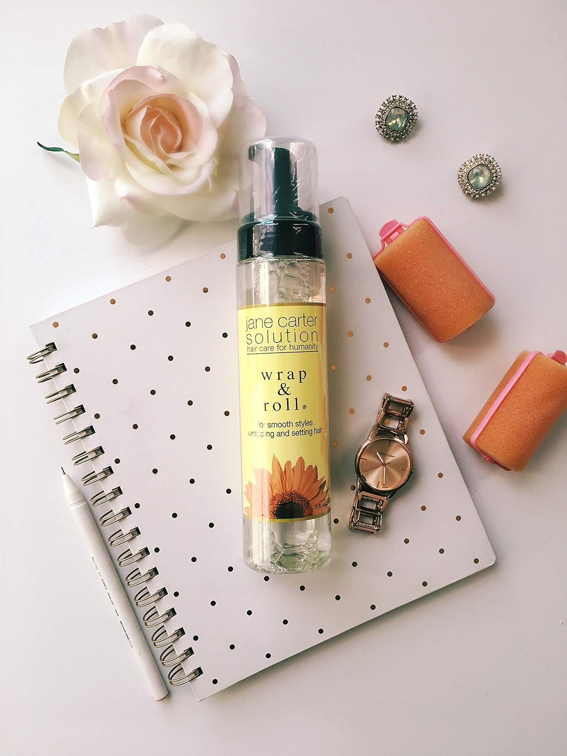 JANE CARTER SOLUTION Wrap & Roll Smooth Styling Mousse (8oz) - No Buildup, Smoothing, Styler : Hair Care Styling Products : Beauty