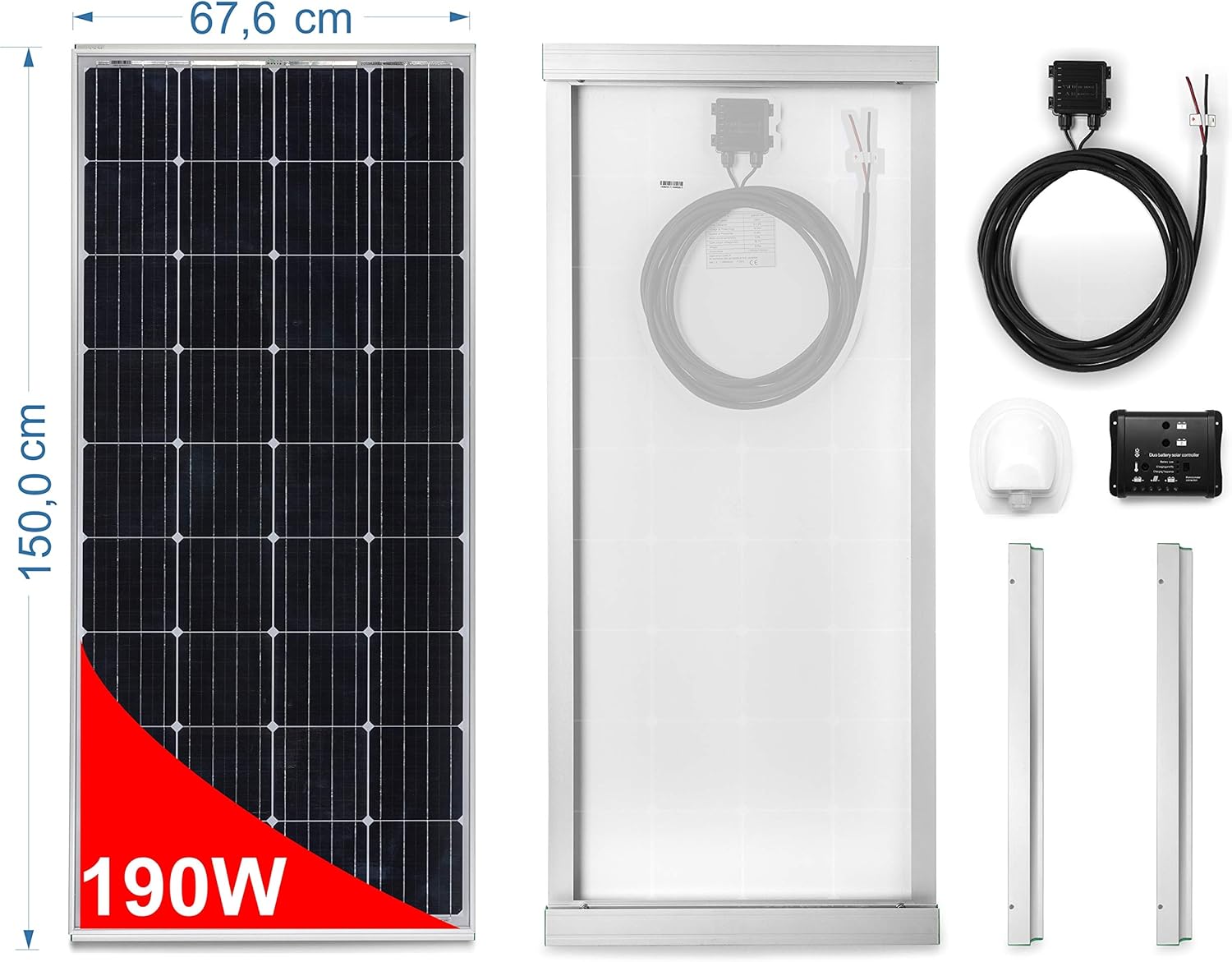 kit luce solare per pali bandiera montati in casa