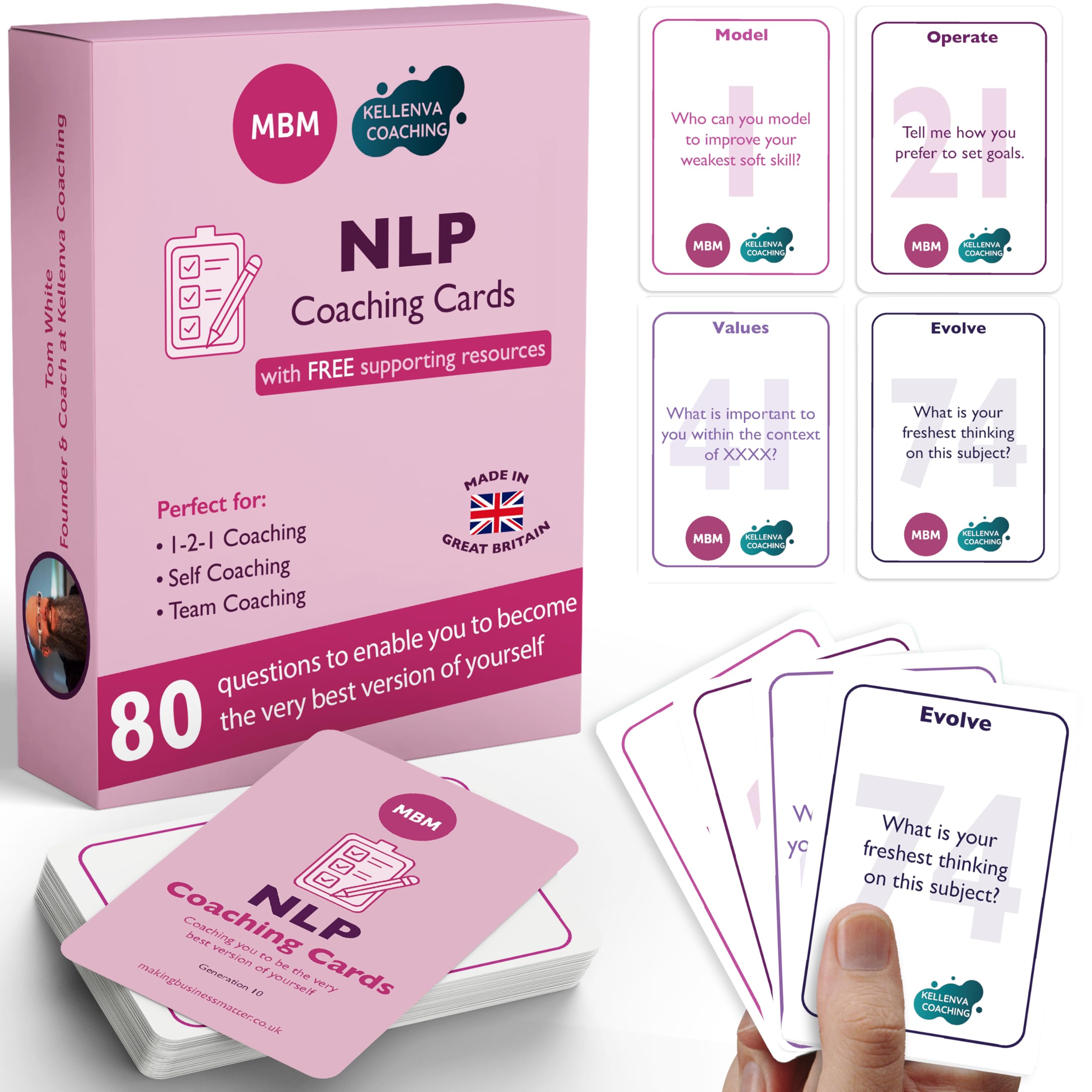 MBM Coaching Cards for Influence & Strategic Skills | Question Cards for Insight, Communication & Professional Effectiveness (NLP)