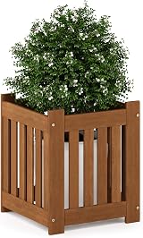 Furinno Tioman Hardwood Outdoor Flowerbox Teak Oil Treated Meranti Wood