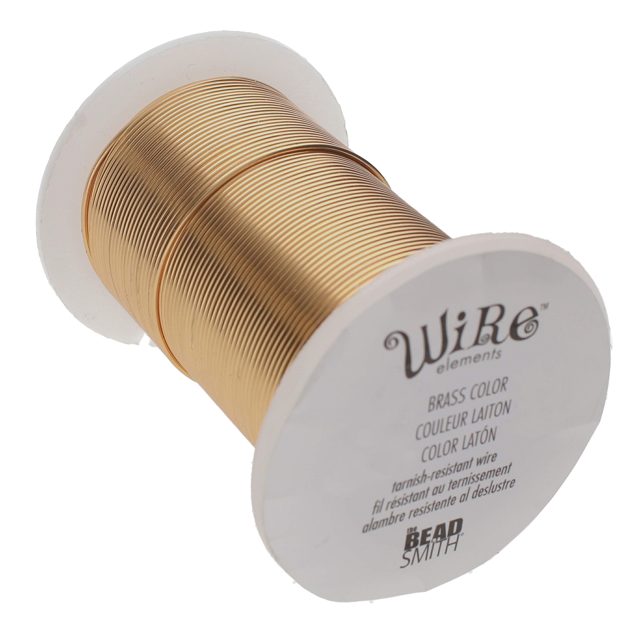 The Beadsmith Wire Elements 16-Gauge Lacquered Tarnish-Resistant Copper Wire for Jewelry Making, 8 Yard, 7.32 Meter Spool (Brass Color) — image 1