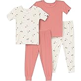 Modern Moments by Gerber unisex-baby Viscose 4-piece Tight Fitting Pajama Sets