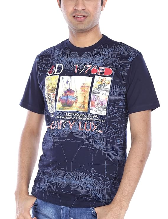 Buy VISHAL MEGA MART Men Navy Blue TShirt at Amazon.in