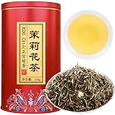 XIXICHA Jasmine Tea New Chinese Jasmine Green Tea Loose Leaf Chinese Tea Natural Aroma Seven Times Scenting 150g/5.3oz 茉莉花茶 茶叶 绿茶
