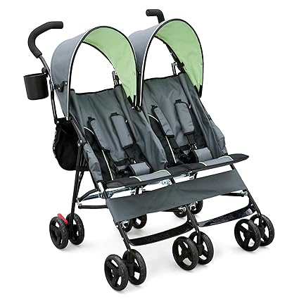 Delta Children Lx Side By Side Tandem Umbrella Stroller Lime Green
